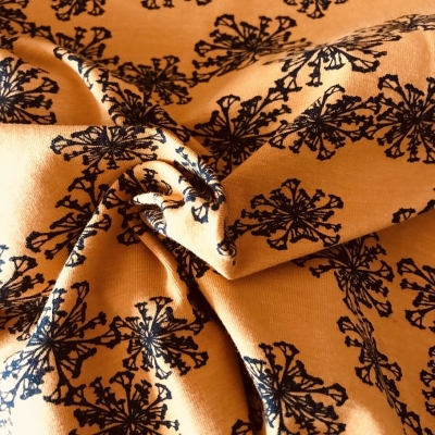 Jersey Blumen senfgelb